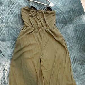 Kittenish Olive Green Jumpsuit